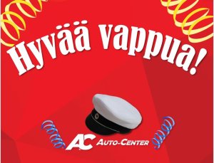 Auto Centerin väki toivottaa kaikille oikein iloista vappua!