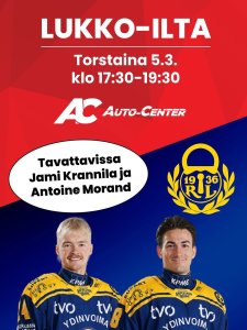 Tulossa Rauman Auto-Centerissä! 🏒🥅 🏒 Tervetuloa ainutlaatuiseen Lukko-iltaan Raumalle! 🏒 AC Auto-Center järjestää to...